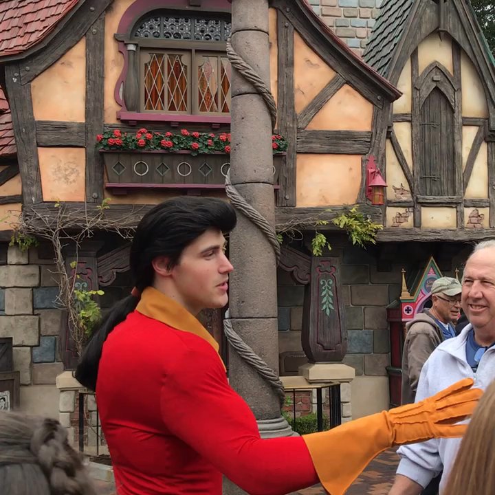 Fantasy Faire - Gaston about to strut his stuff - Amusement Parks Near Me - Anaheim, California