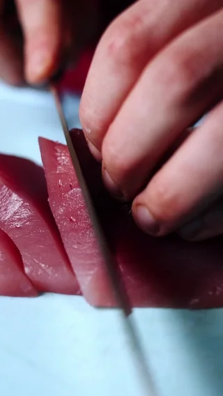 Tuna Fillet Cleaning