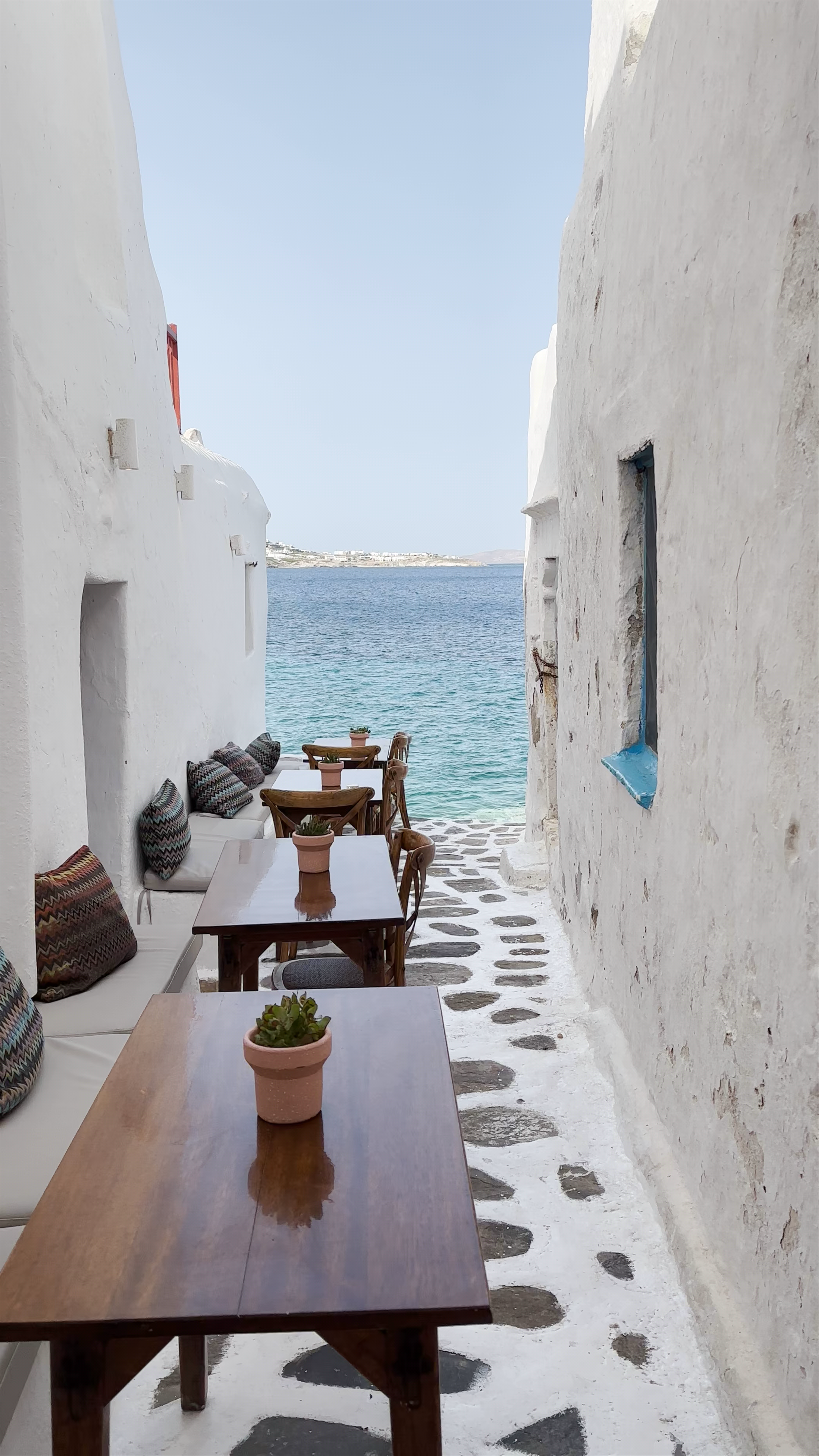 Seaside Dining at Kastro's Restaurant in Mykonos, Greece