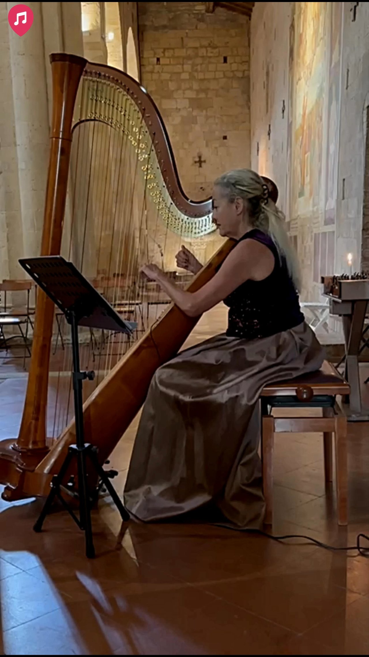 The Siena Harpist & Singer - Pachelbel Canon - video