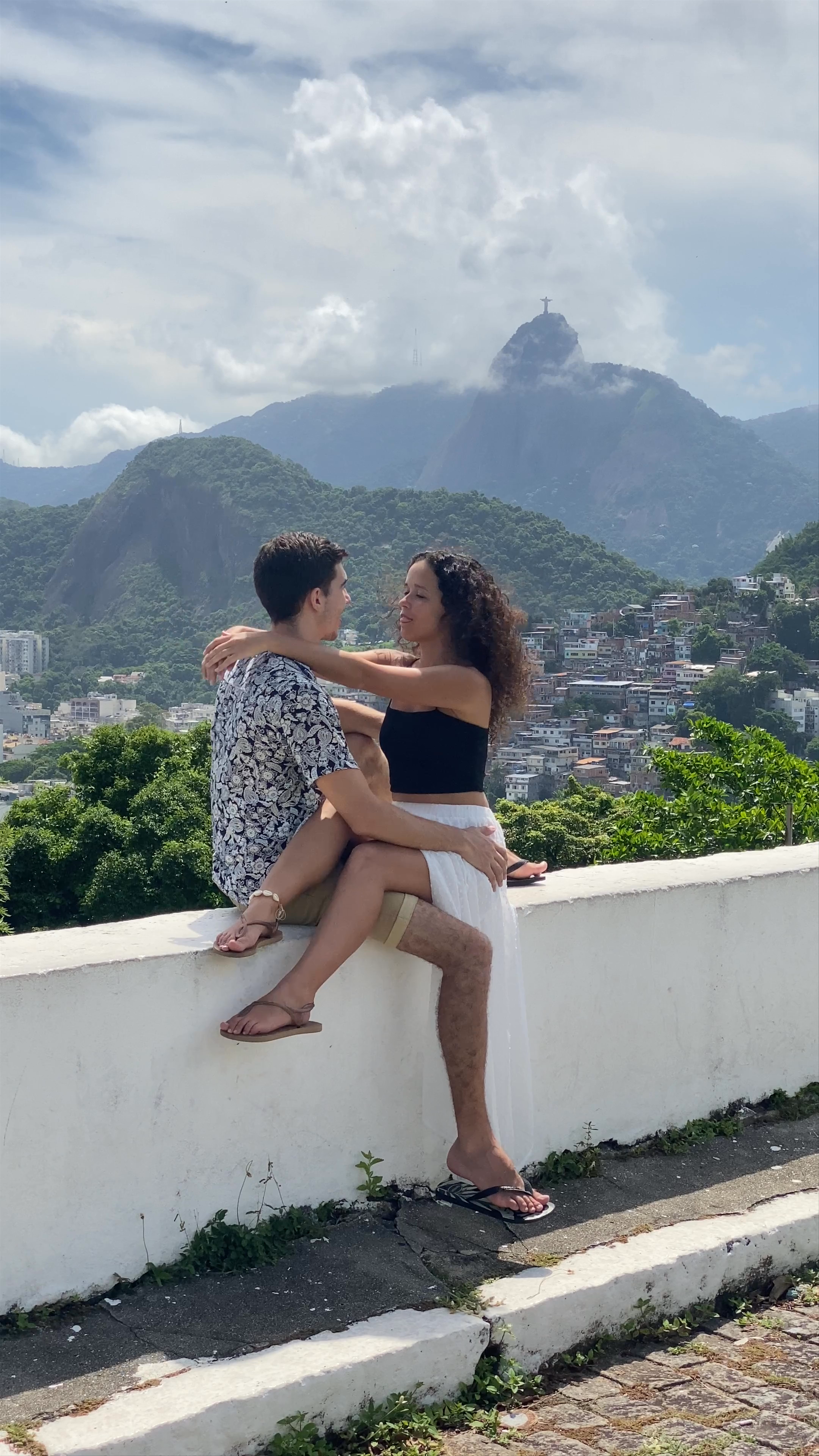 Romantic Vista at Forte Duque de Caxias with Christ the Redeemer Backdrop