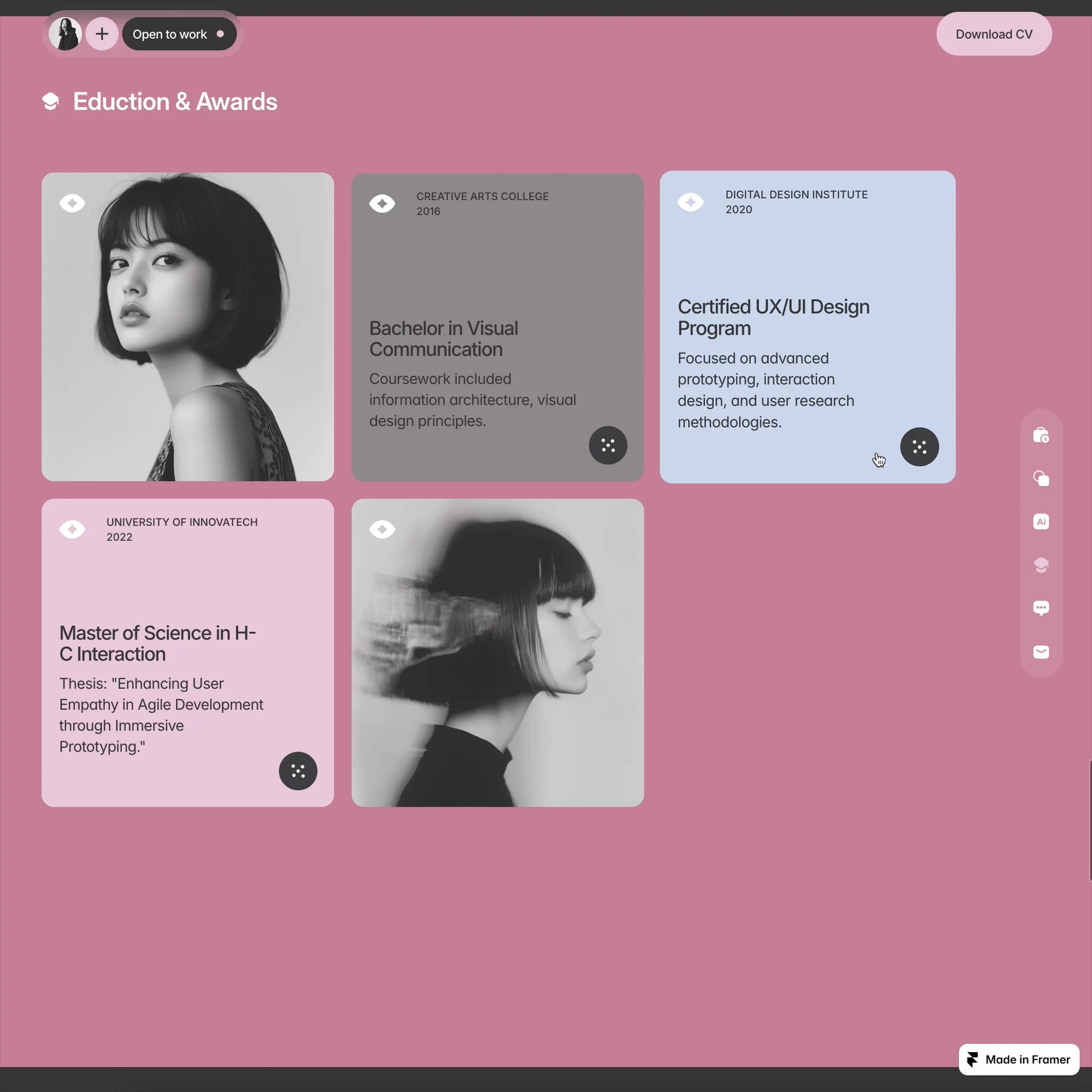 MIU — OverlaysMore content doesn't have to mean more clutter.Overlays create another layer of information without asking the main layout to accommodate everything at once.It's a simple way to preserve visual hierarchy while giving visitors room to explore.Reveal more. Show less.https://framer.link/TraLW7I