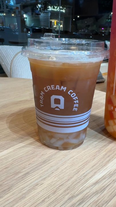Tram Cream Coffee 9 - Lychee Tea (left) & Tropical Fruit Tea (right) - Coffee & Tea Near Me - Westminster, California