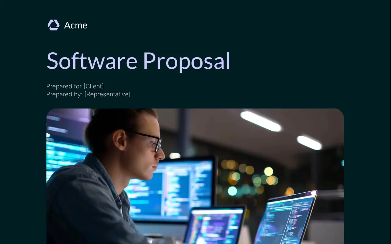 Preview of Software Development Proposal Template