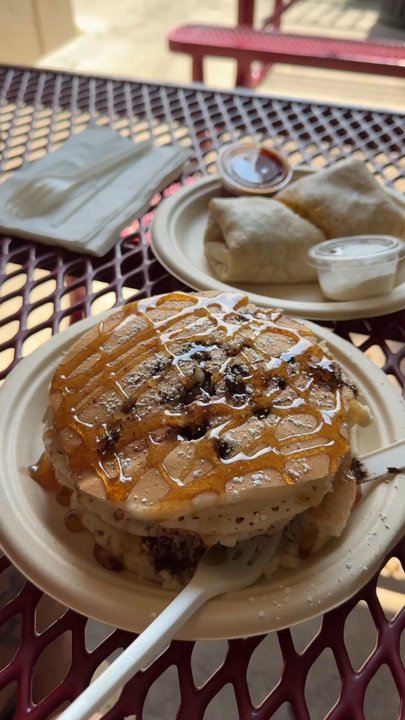 Koa Pancake House - Chocolate Chip Short Stack Pancakes - Breakfast & Brunch Near Me - Honolulu, Hawaii