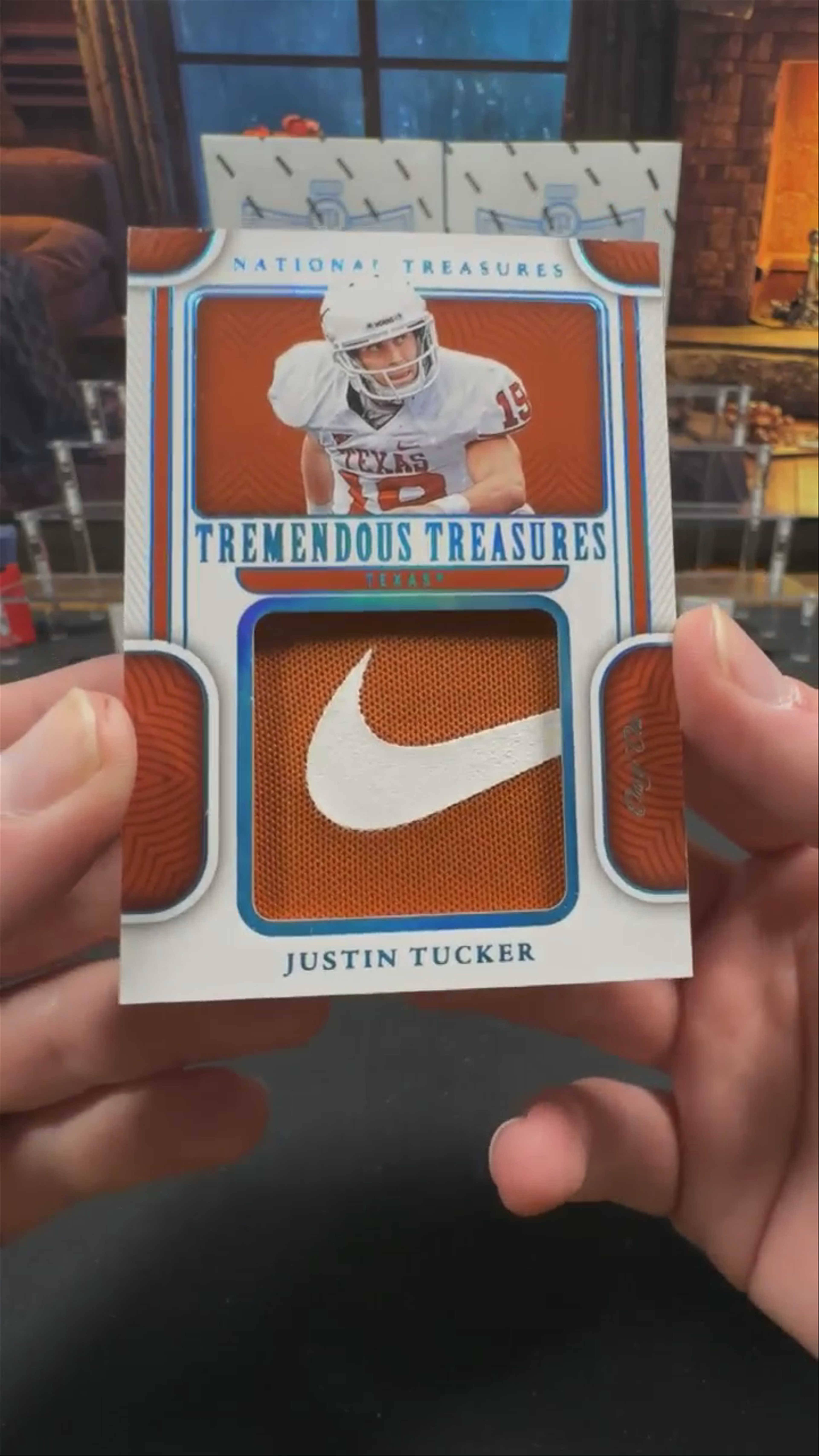 National Treasures Collegiate Justin Tucker 1/1 Nike Swoosh