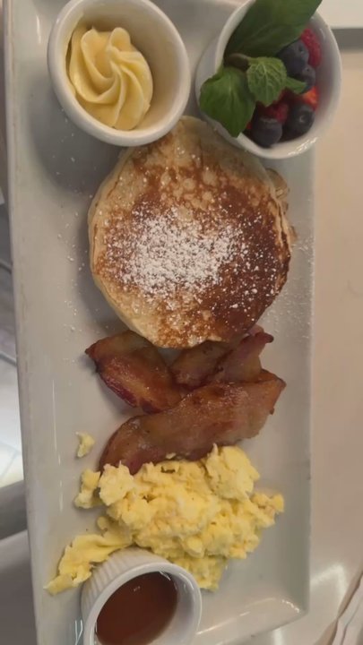 Ruggles Black - Traditional pancakes, eggs and bacon. - New American Near Me - Houston, Texas