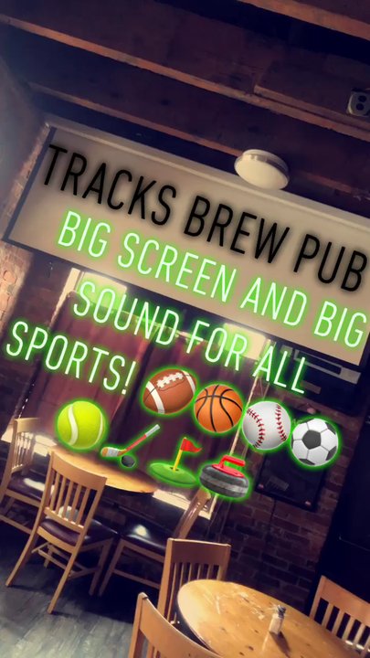 Tracks Brew Pub - Big screen - Brewpubs Near Me - Brampton, Ontario