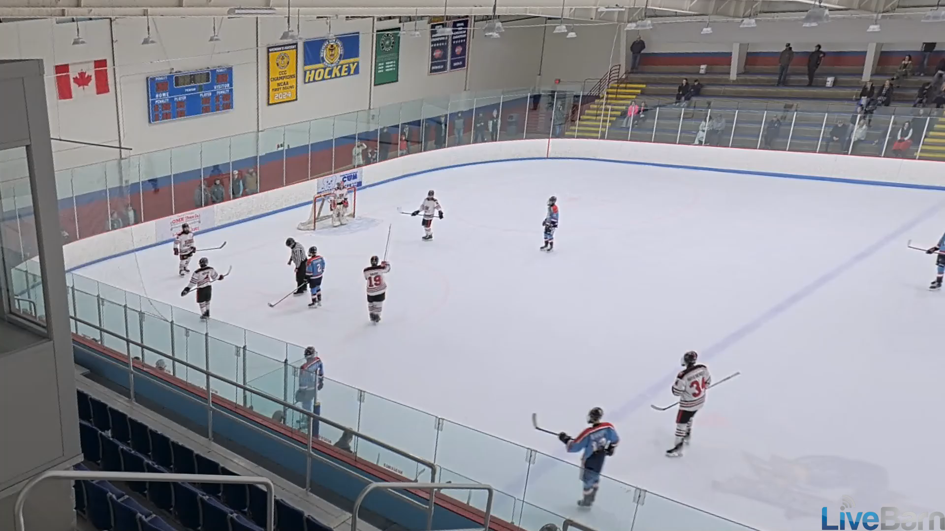 Gavin Burke with the game tying goal in the semi finals of the MVHL playoffs
