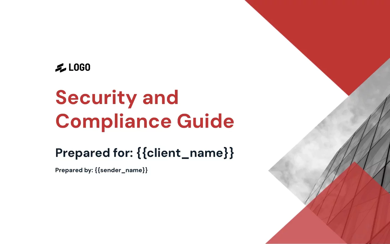 Preview of Security and Compliance Guide Template