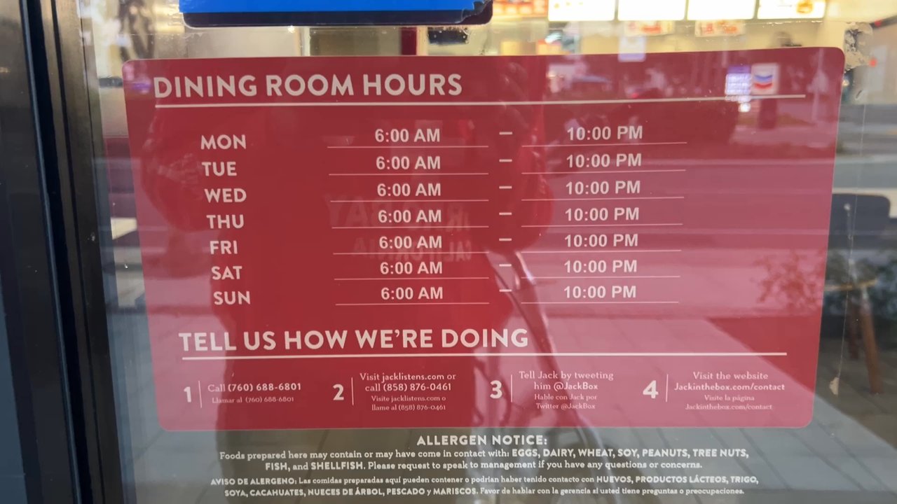 Jack in the Box - It's just never open at 6am man. Change the times on the door. - Fast Food Near Me - Carlsbad, California