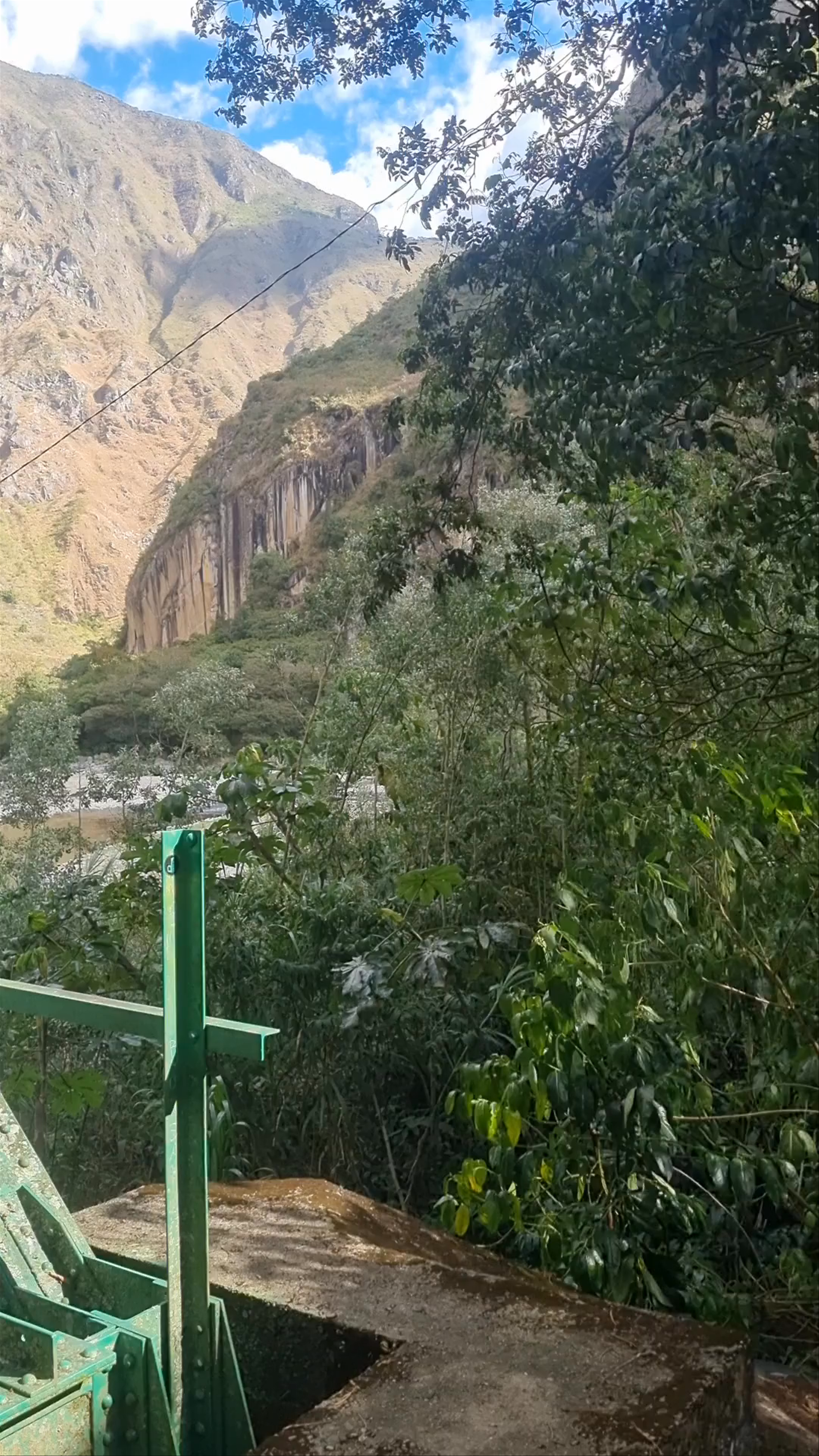 Bridge over Vilcanota River en route to Machu Picchu Pueblo, Peru
