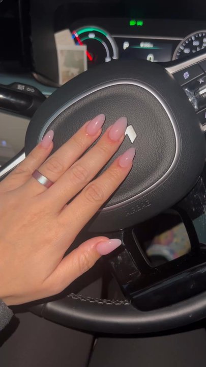 Polish UP Salon - After  Pretty in pink, acrylic powder - Nail Salons Near Me - Riverside, California