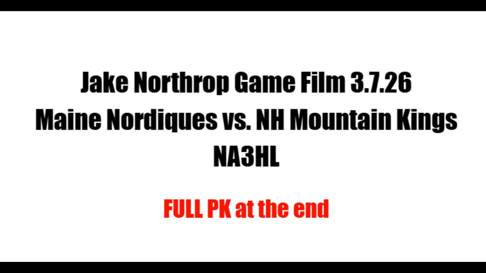 Jake Northrop Game Film 3.7.26