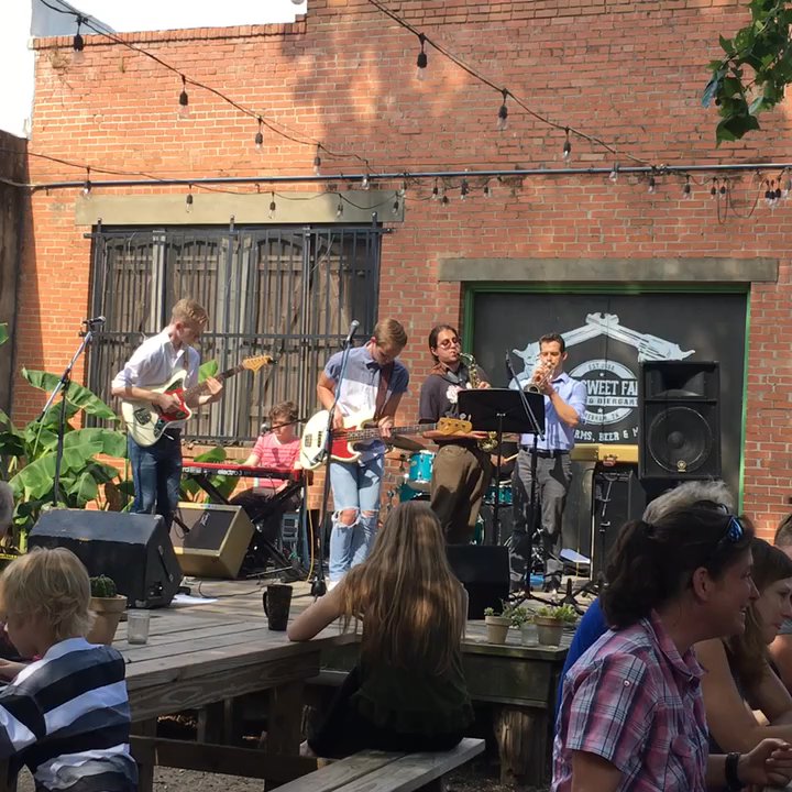 HSF Biergarten - Fairly certain I'm witnessing the next excellent band in the making. These young musicians are a tight group. - Beer Gardens Near Me - Brenham, Texas