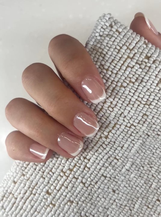 Tipsy Salonbar - Amy did a bubble bath French manicure with a chrome finish on natural nails. Looks exactly like the photo reference I asked for. - Hair Salons Near Me - Tequesta, Florida