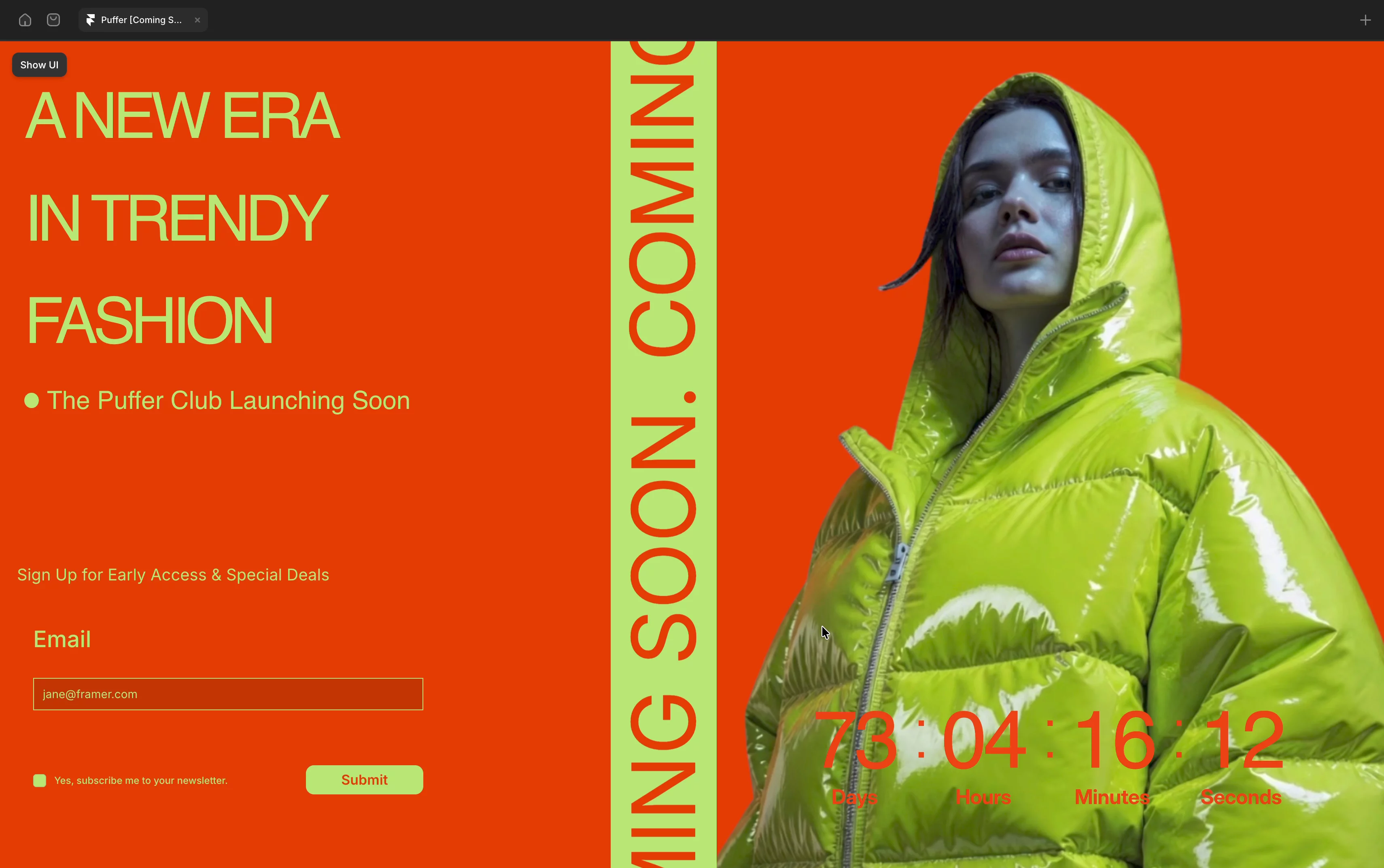 I've decided to make my  @framer My 2nd template "ComingSoonly" FREE! 🎁  ComingSoonly is a modern Framer template built for pre-launches, waitlists, digital products, and product launches.  Create hype. Capture early signups. Launch with confidence.  Free for a limited time 👀  Link below ⬇️  come check it out → https://framer.link/Nzj4TMa