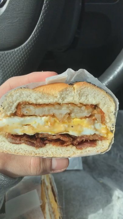 Deli Button - bacon egg cheese with hashbrown - Delis Near Me - East Northport, New York