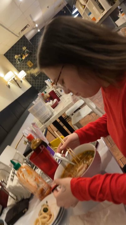 Pho La La - Us eating our food! - Vietnamese Near Me - Lee's Summit, Missouri