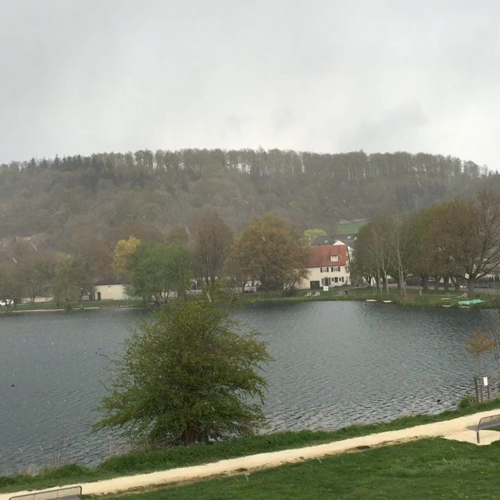 Cafe Seeblick - View today from balcony suprise snow - Cafes Near Me - Königsbronn, BW