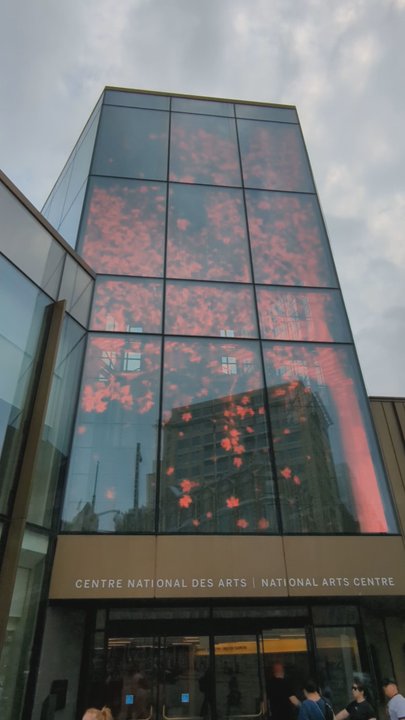 National Arts Centre - Maple leaves on Canada Day - Performing Arts Near Me - Ottawa, Ontario