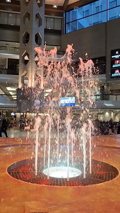 Complexe Desjardins - Who doesn't like a free fountain show included with their shopping and eating?  Everyone waits for and marvels at the geyser effect. - Shopping Centers Near Me - Montreal, Quebec