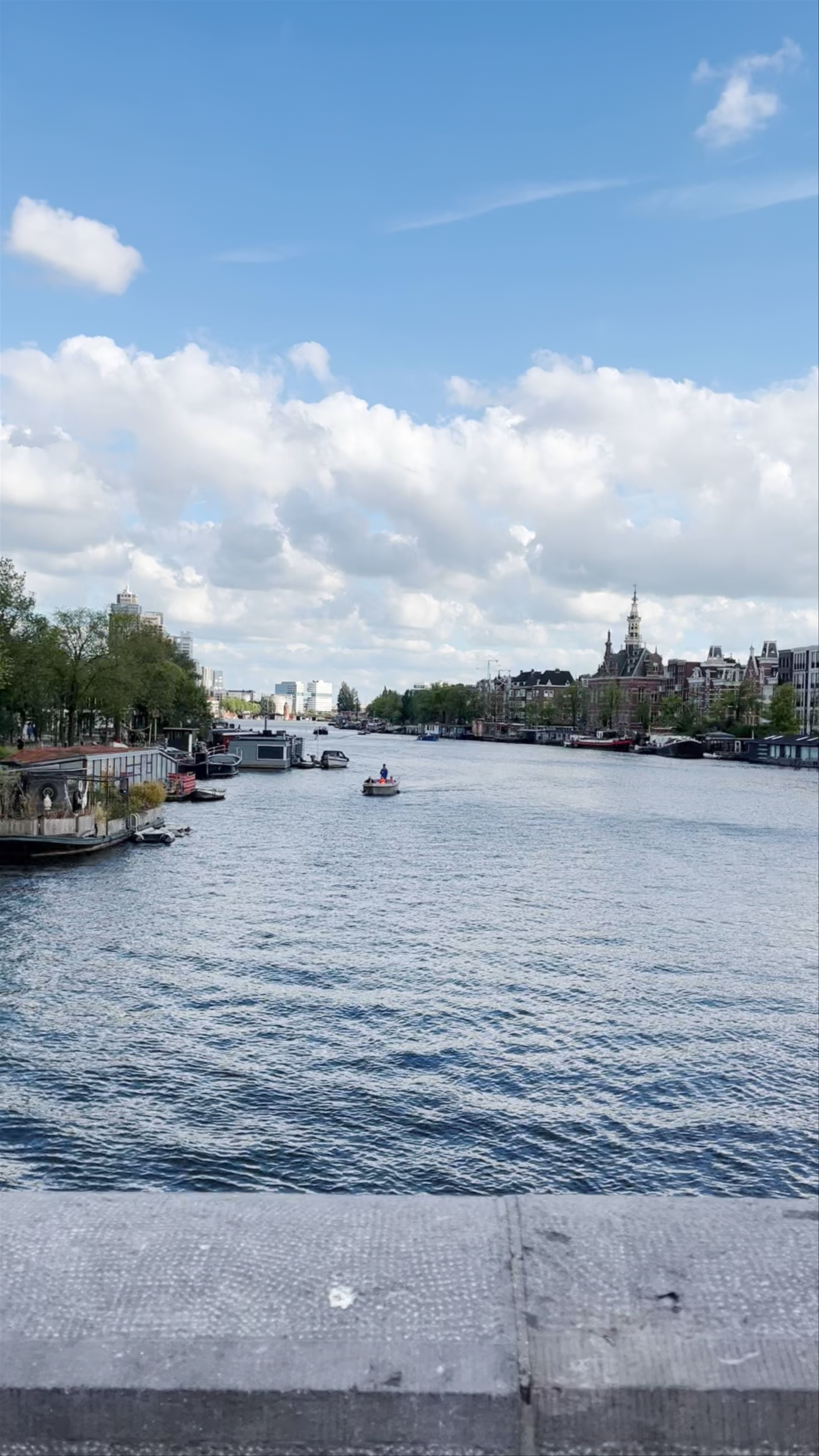 Serene Views from Blauwbrug Bridge, Amsterdam