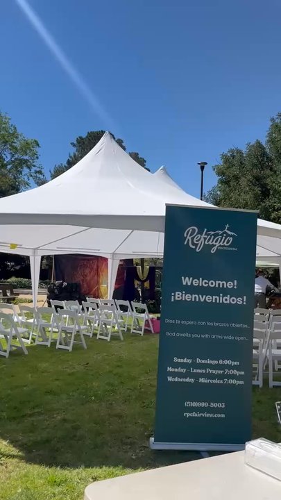 Lifetime Rentals - We use the canopy and chairs here and once our service was over, we brought in the decorated tables to use for lunch. - Party Equipment Rentals Near Me