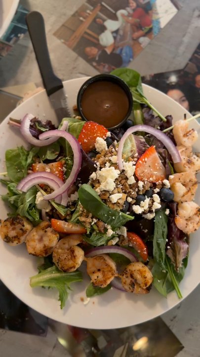 Chapter 2 - Berry salad with grilled shrimp - New American Near Me - Tracy, California
