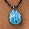 Larimar Galaxy Single Stone Necklace Marahlago
