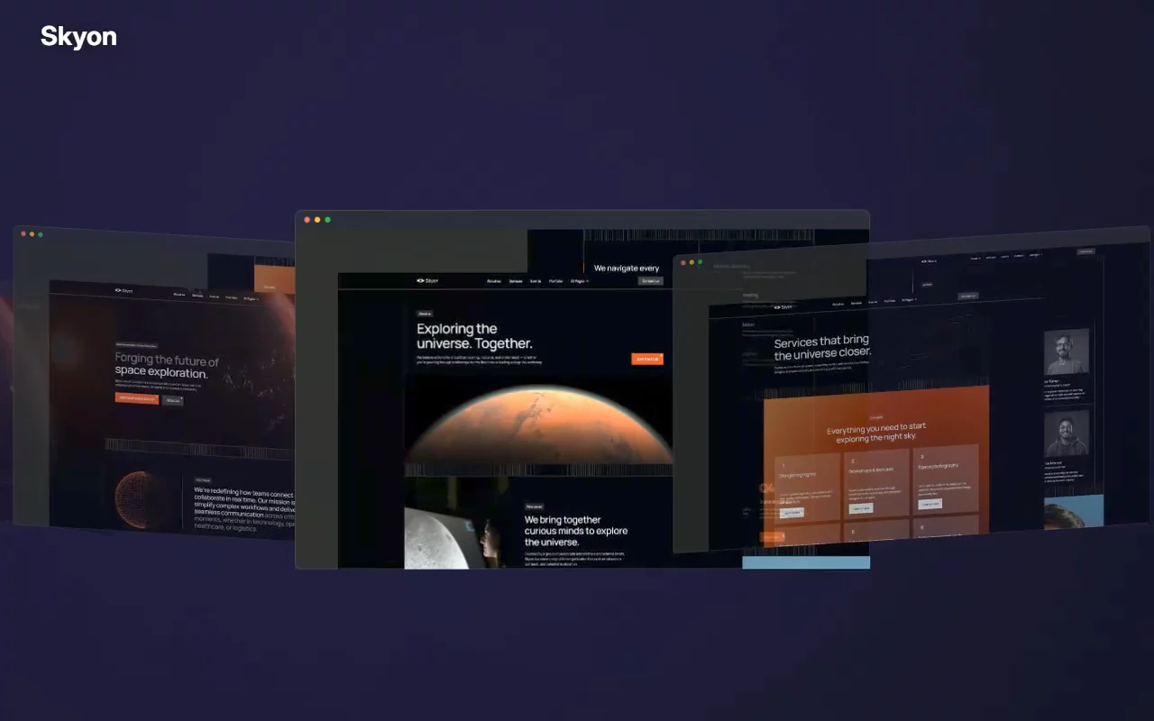 Space companies and observatories keep hiding genuinely astonishing work behind a university intranet from 2011.Skyon gives it the scale it deserves — deep dark layouts, big imagery, and room for the science underneath.Live preview → https://skyon-template.framer.website/Launch it →#framer #framertemplate #framerexpert #webdesign #nocode #astronomy #space #science #observatory #aerospace