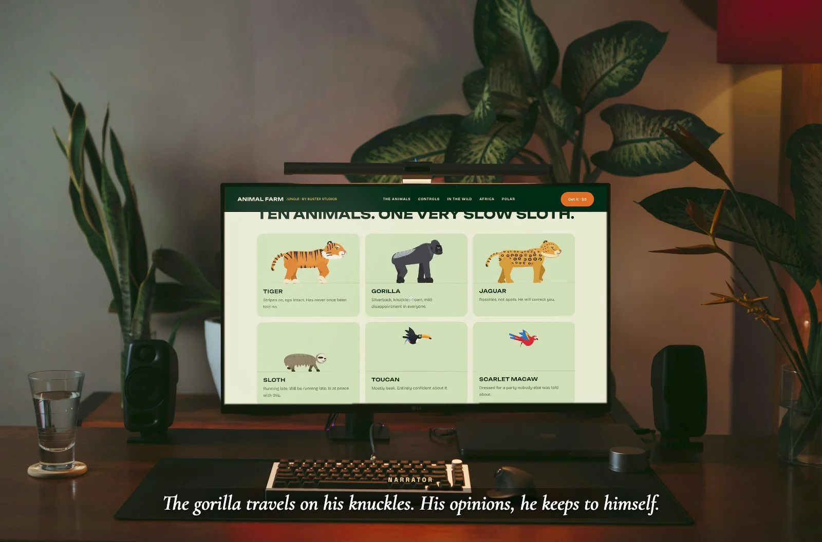 Crikey, we've found the jungle! Episode 10 of Planet Framer heads deep into the rainforest of the landing page.Animal Farm: Jungle:• Ten animals: tiger, gorilla, jaguar, sloth, toucan, scarlet macaw, tapir, okapi, tree frog and chameleon• Birds fly overhead, the tree frog hops, the sloth takes his time• The chameleon changes colour: leaf green, panther or sunset• Herd mode: crowd them up and stack rows deep into the trees• Walk across the page or on the spot, any direction, any speedLive preview: https://discreet-service-440039.framer.app/jungle$5 on the Framer Marketplace, same as Africa and Polar. No sloths were rushed in the making of this pack.
