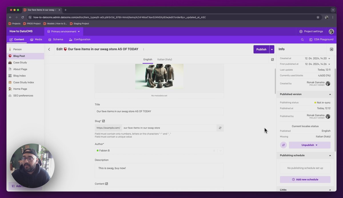 Content Records, Publishing, Scheduling, and Versioning