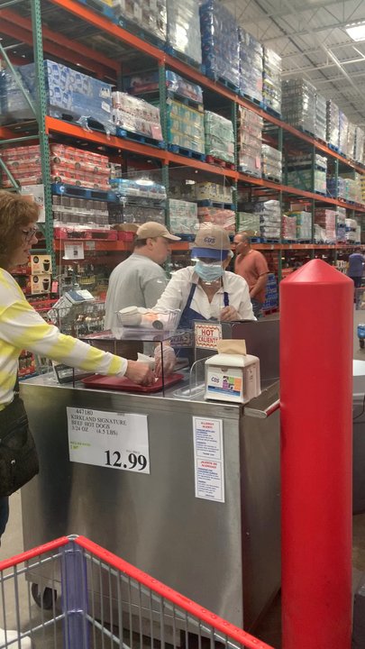 Costco - Free samples of beer hot dogs - Wholesale Stores Near Me - Holbrook, New York