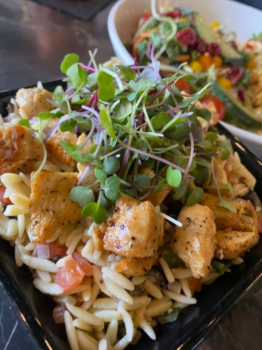 Jane - Southlake - Ordered the Buddha bowl which was phenomenal and the Mediterranean orzo which I was expecting to be warm but it was cold. Still very good! - Wine Bars Near Me - Southlake, Texas