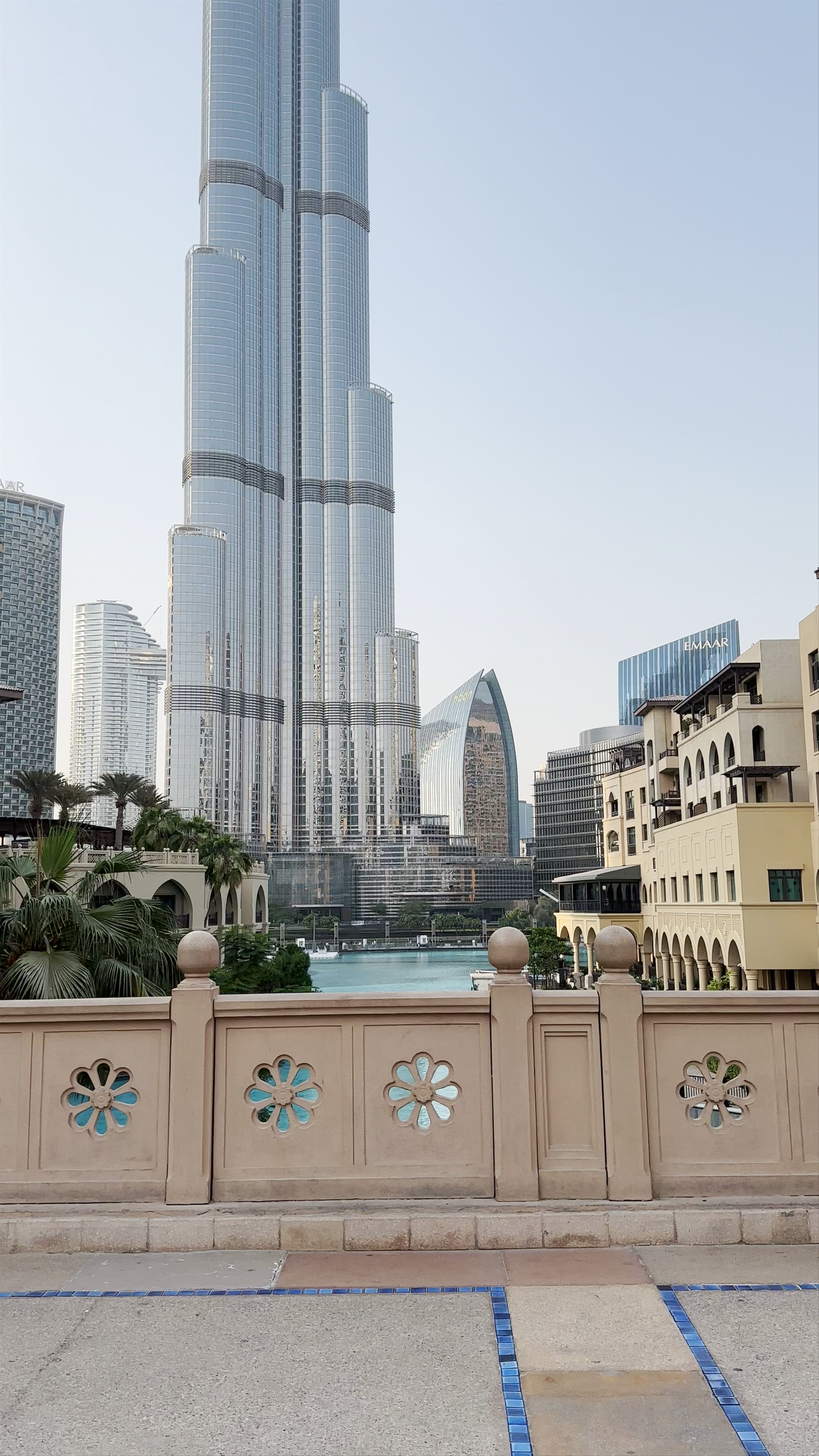 Burj Khalifa . View Over The lake - Dubai - United Arab Emirates