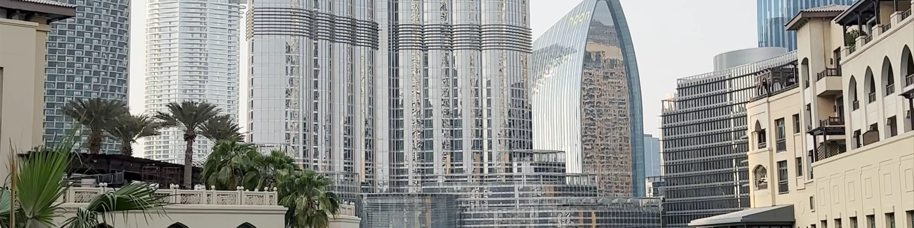 Burj Khalifa . View Over The lake - Dubai - United Arab Emirates