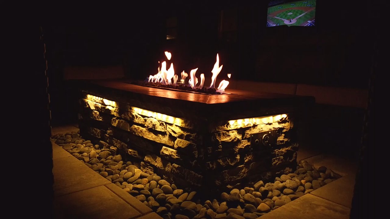 Brick Logik - Rivecrest Fire Feature in Naperville, IL. - General Contractors Near Me - Aurora, Illinois