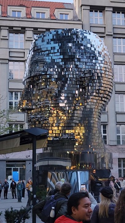 Franz Kafka Statue - The Franz Kafka head. - Landmarks & Historical Buildings Near Me - Prague, Puerto Rico