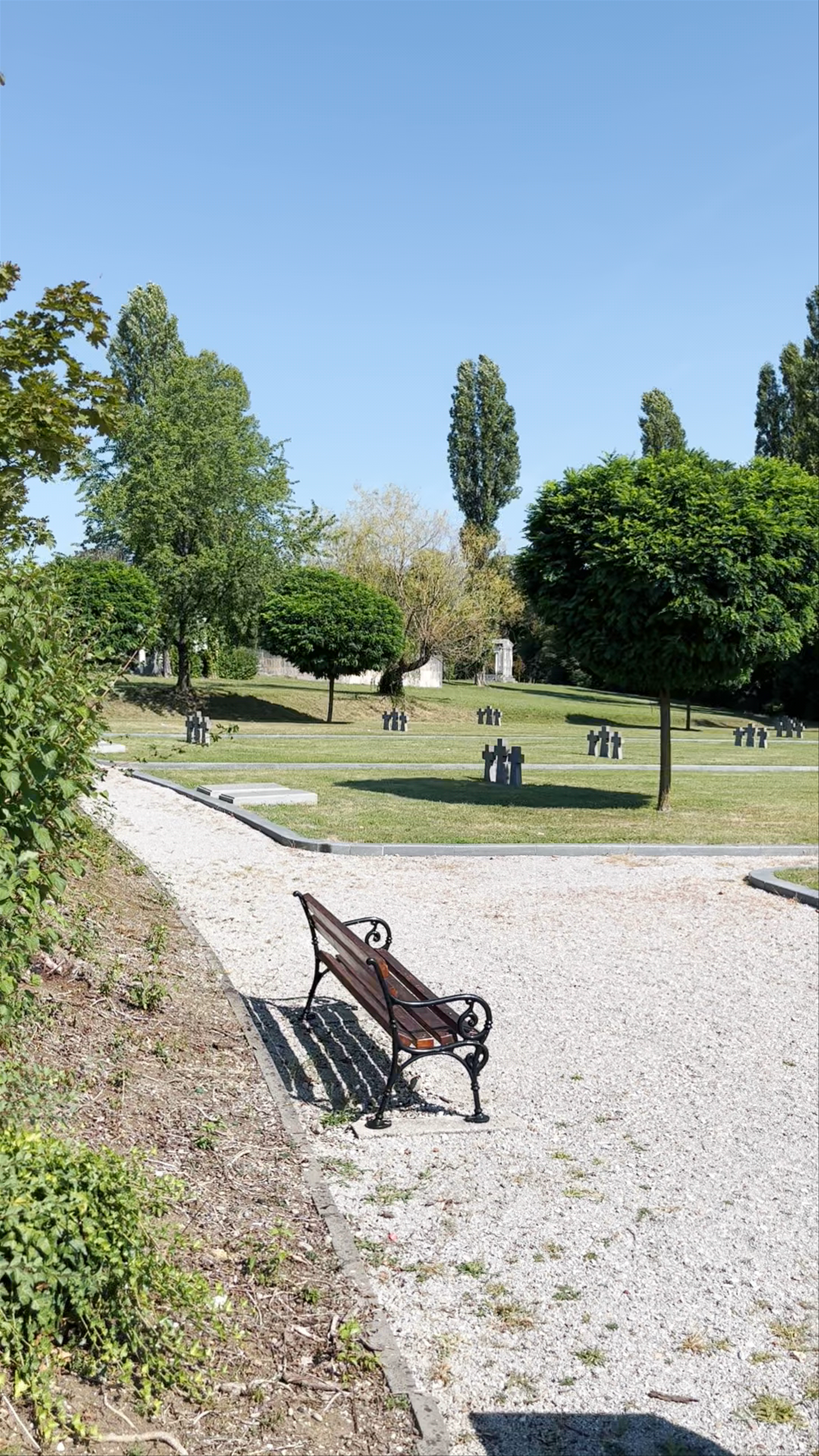 German World War II Soldiers Cemetery in Zagreb: Reflection and Peace Amid Tall Trees