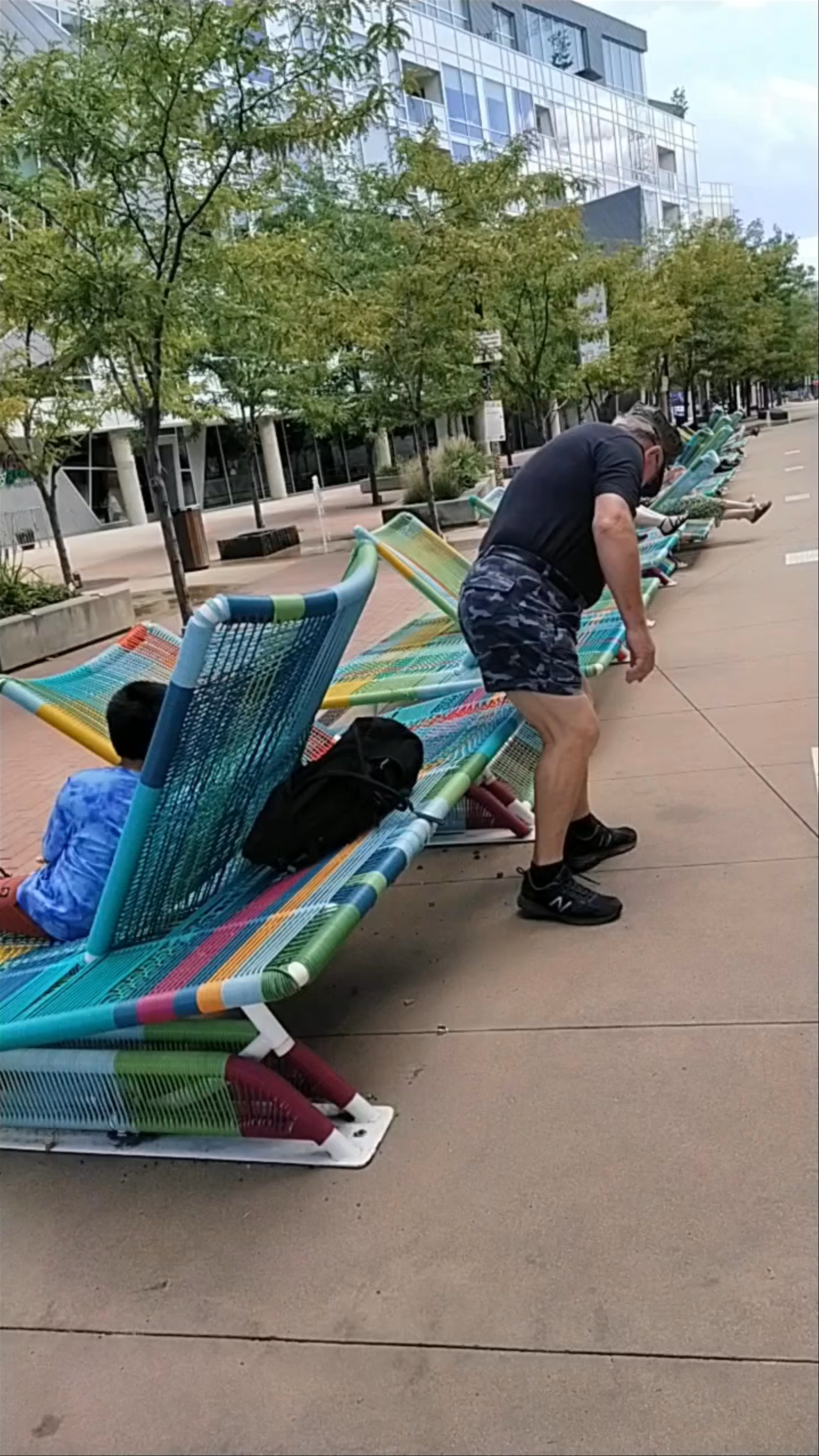 Relaxing Afternoon at the Denver Art Museum Outdoor Loungers