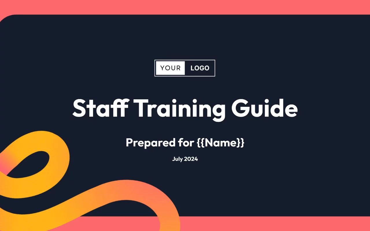 Preview of Staff Training Manual Template