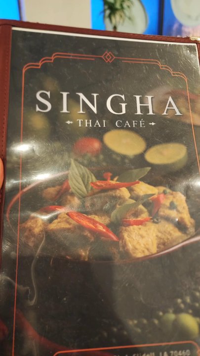 Singha Thai Cafe - A view of the restaurant and a peek at the food - Thai Near Me - Slidell, Louisiana