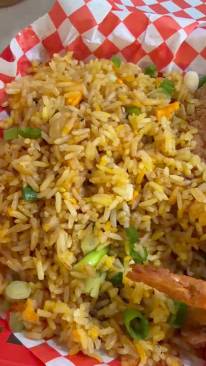 Viet Cajun - Fried basket with fried rice, 3 fried fish, 6 fried shrimp, and 6 fried oysters. - Seafood Near Me - Galveston, Texas