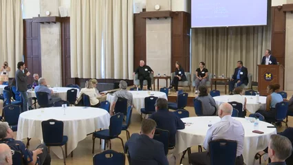 Jake Serwer asks sports journalist Bob Wojnowski about the modern day college sports press conference