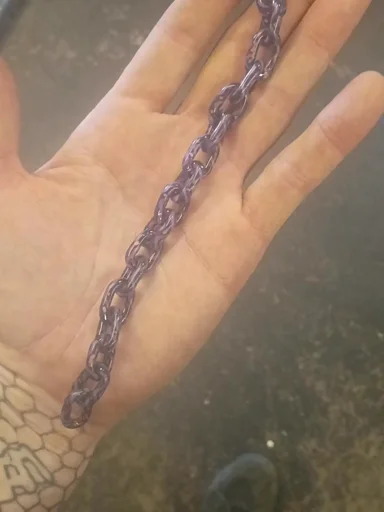 Preview pic of Purple/blue wigwag mini link bracelet