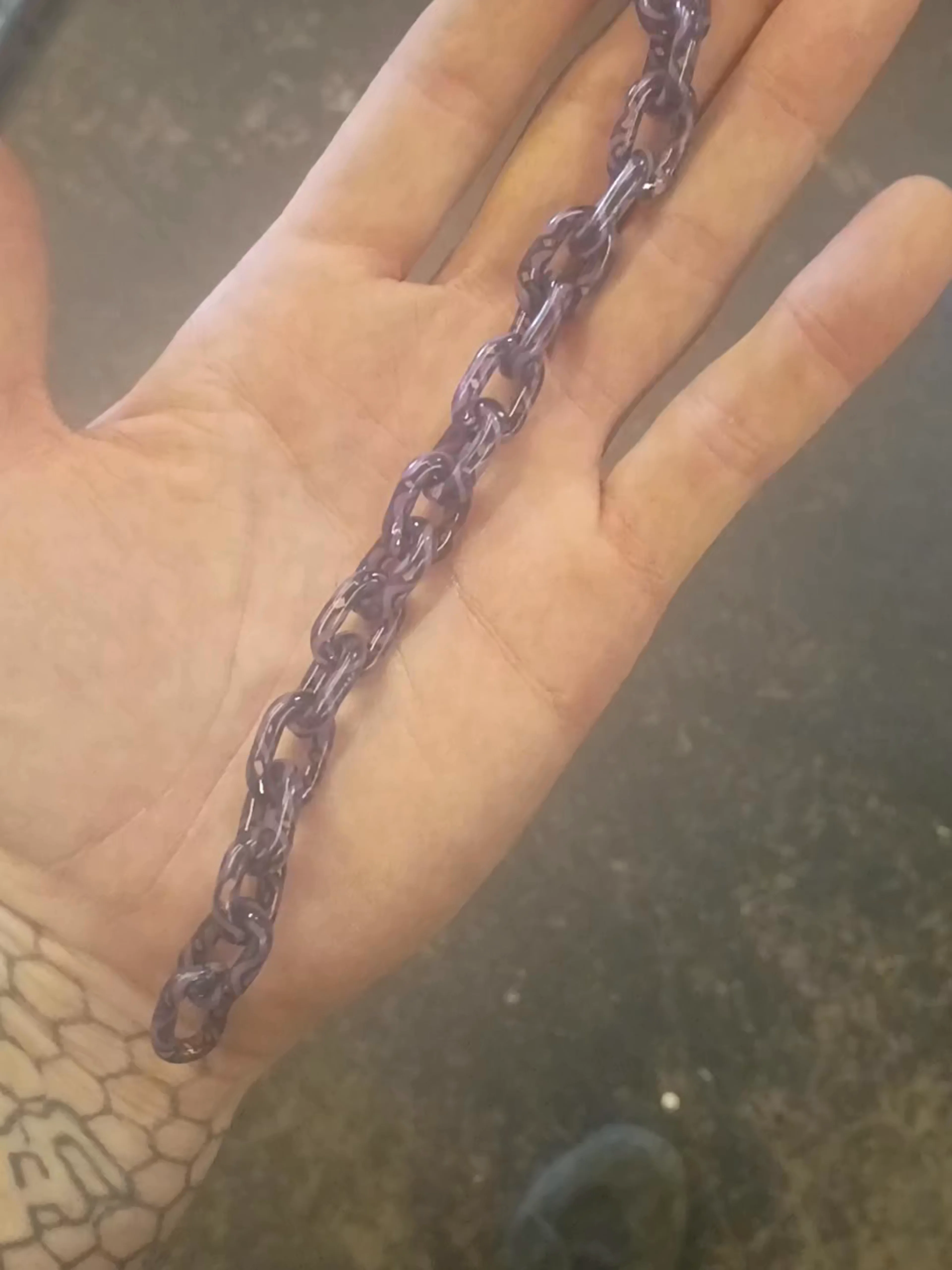 Preview pic of Purple/blue wigwag mini link bracelet