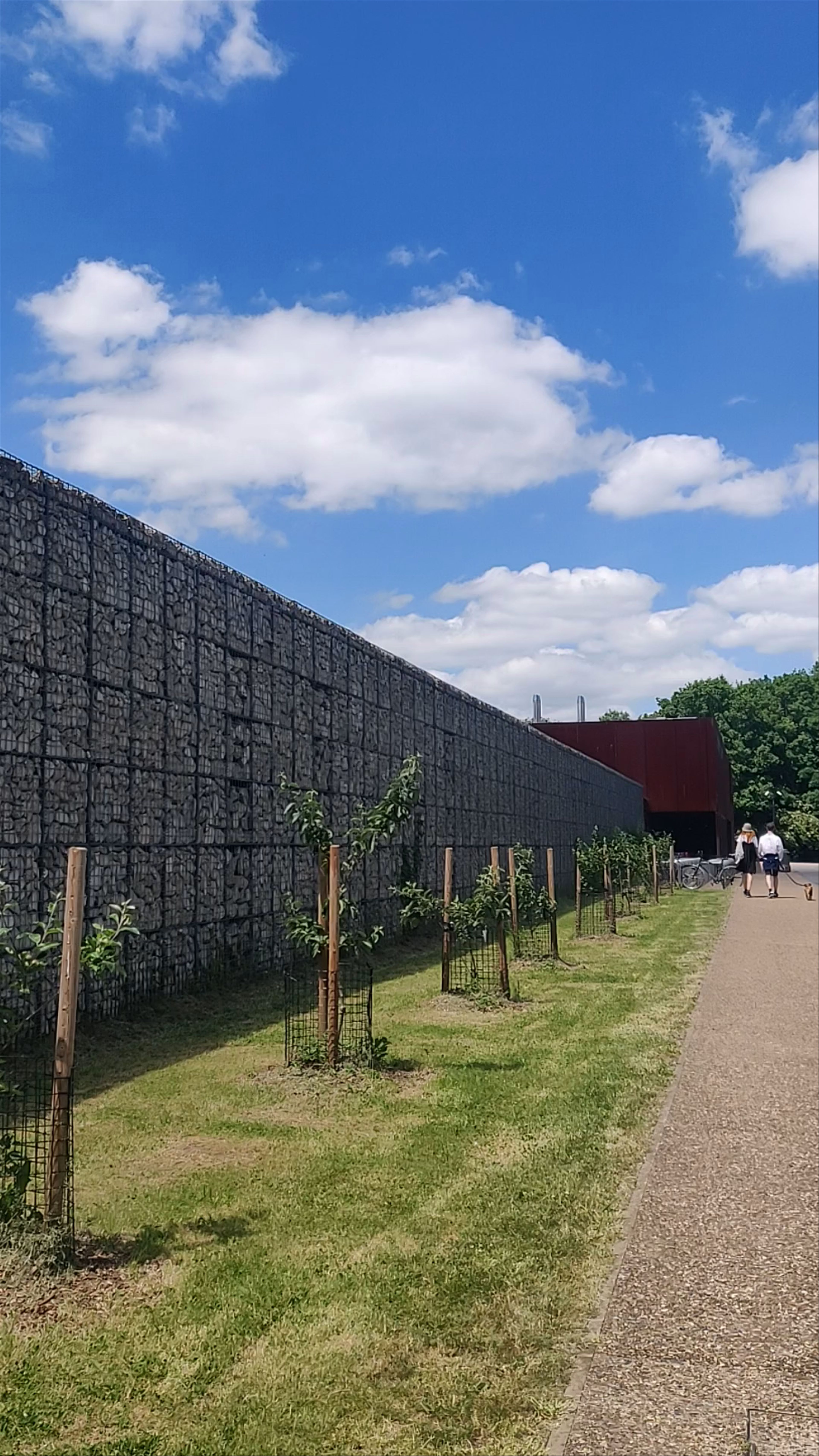 Sunny Stroll Along Hackney Marshes Pavilion in London