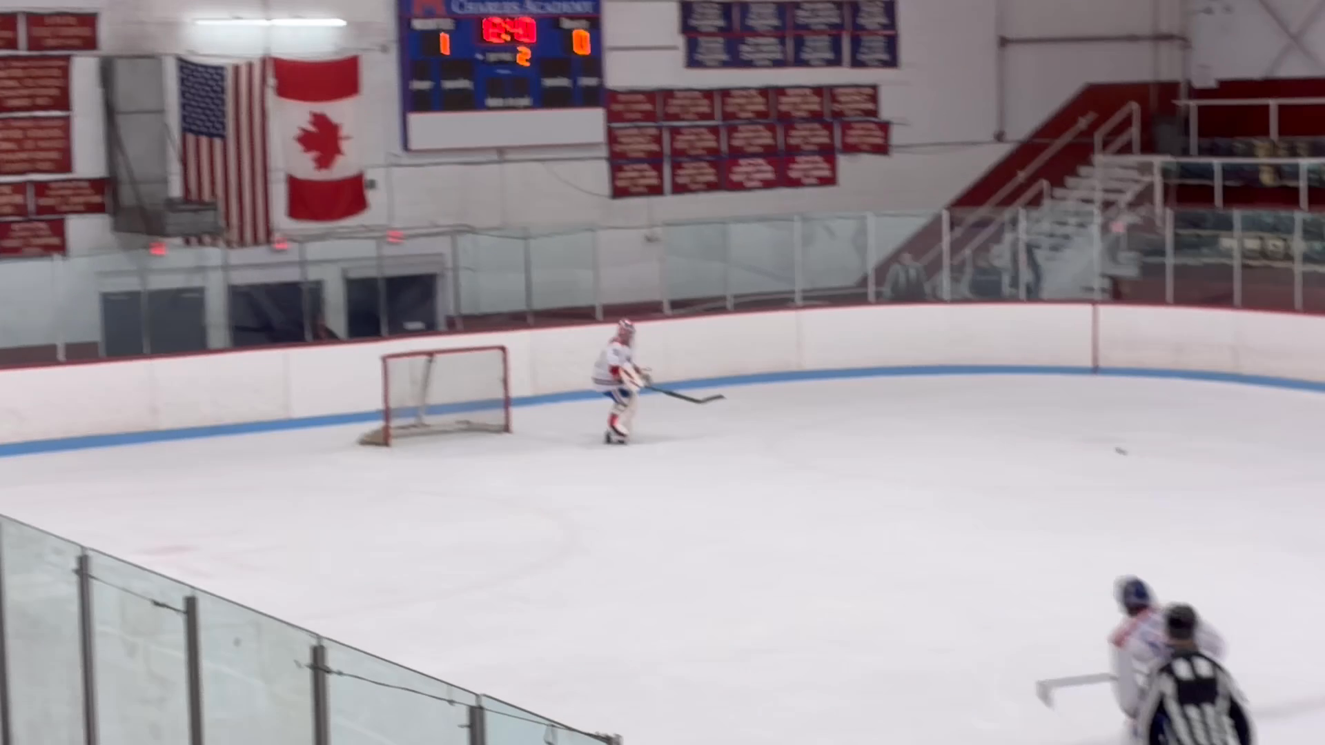 Henry Losh nice job playing the puck in close quarters