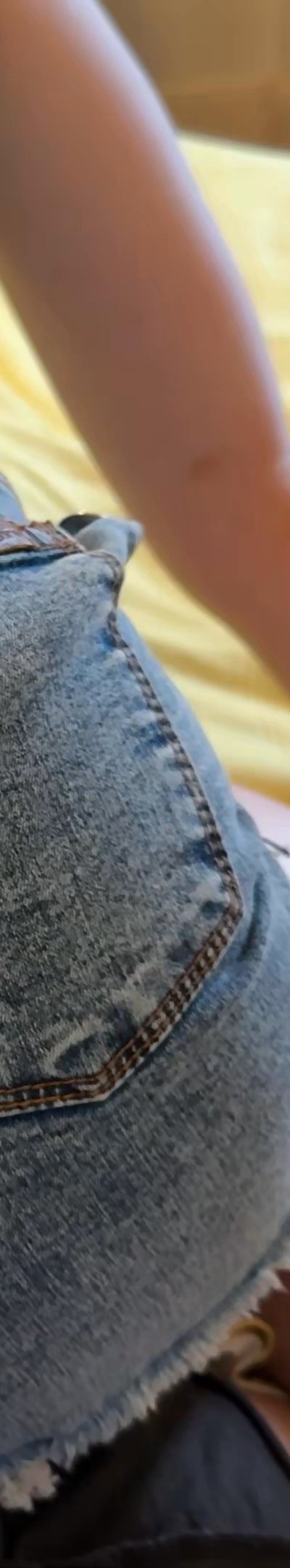 Wet Protein Farts Through Overall Jean Shorts — premium video by KatherineFarts